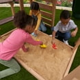KidKraft Lawnmeadow Wooden Outdoor Swing Set with Slide and Monkey Bars