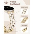 thumbnail image 3 of Wearlizer Metal Bracelet Compatible with Samsung Galaxy Watch 7/6/5/4, Enamel Stainless Steel Strap Women for Galaxy Watch FE/5 Pro/6 Classic/4 Classic/3/Active 2/Active, 20mm, 3 of 5