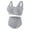 Grey, variant on Women's Sexy Comfortable Front Button Bra and Brief Set No Underwire Soft Lace Underwear for Middle Age and Older Adults