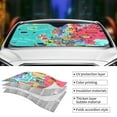 thumbnail image 4 of Kdxio Cartoon Map Of Europe Print Front Windshield Sun Shade,Folding Auto Sunshade for Car Truck SUV-Medium, 4 of 7