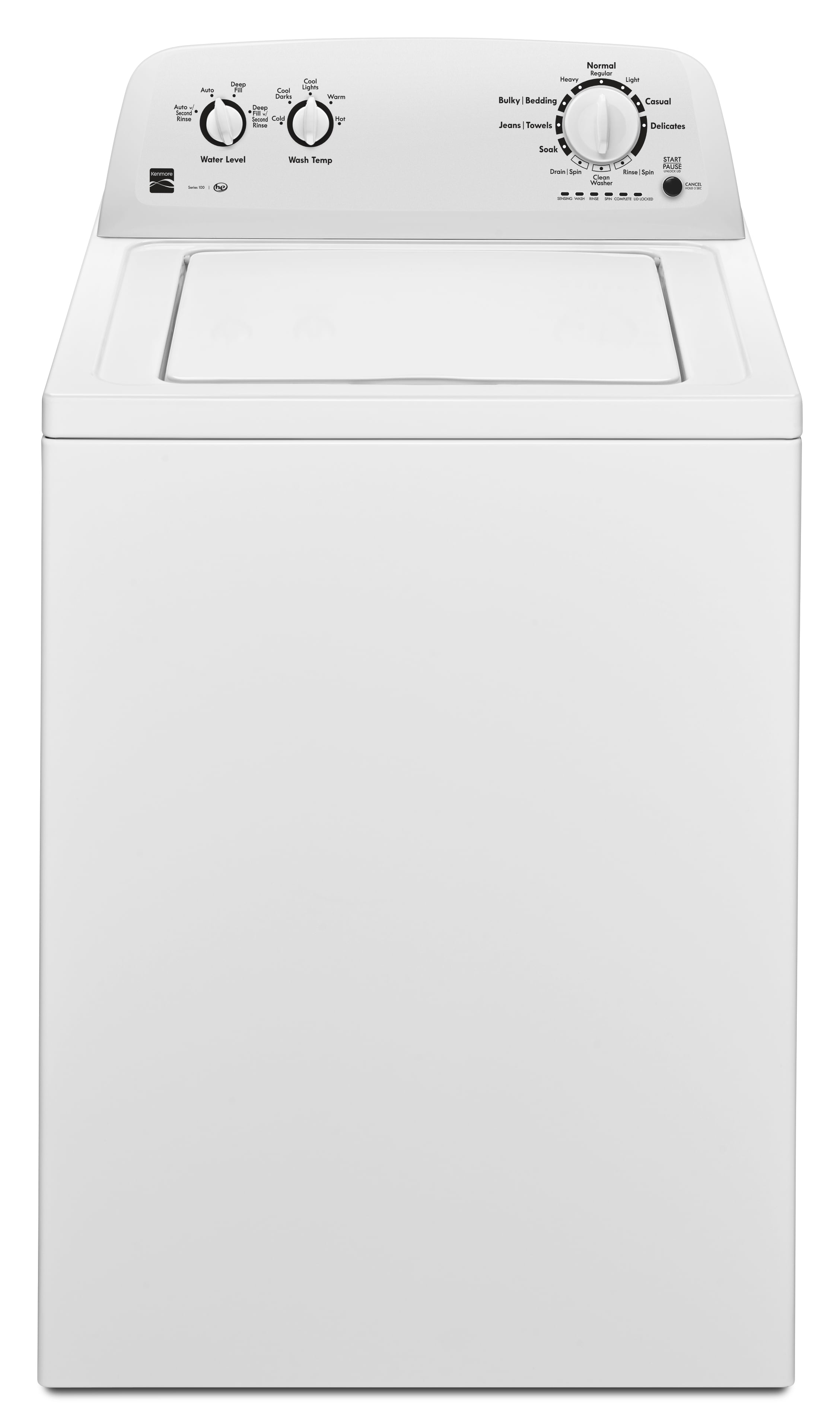 Kenmore 3.5 Cu. ft Capacity Top-Load Washer, Dual Action Agitator, 27.5" W x 27" D x 43" H, White