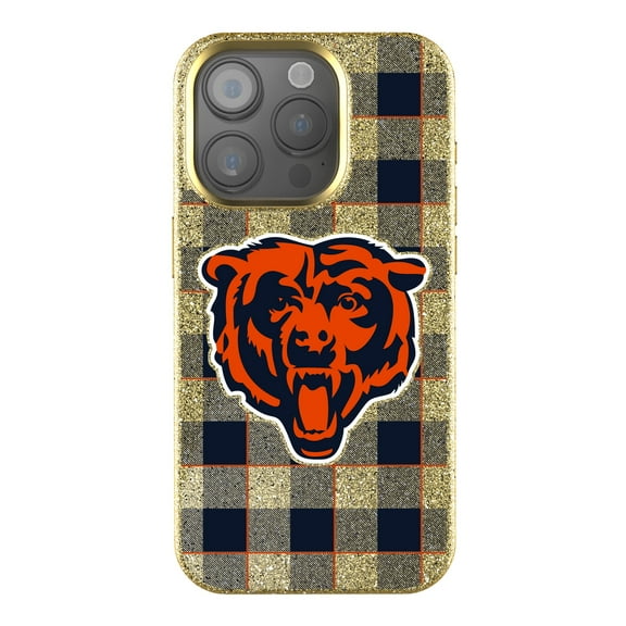 Keyscaper Chicago Bears Plaid Bling iPhone Case