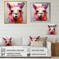 thumbnail image 4 of Designart "Colorful Pop Art Portrait of Alpaca II" Animals Framed Wall Art Decor - Modern Pink Bird Entryway Framed Wall Art Print, 4 of 6