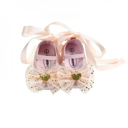 

Oaktree Spring Autumn Newborn Toddler The First Walker Shoes Baby Girl Cute Bow Decoration Baby Princess Shoes