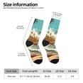 thumbnail image 2 of Xecao Coastal Palm Beach Pattern Sport Socks for Women and Men Crew Socks Sporty Calf Socks Casual Socks, 2 of 6