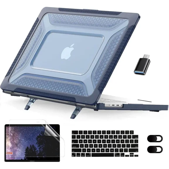 For MacBook Pro 14 inch Case 2025 2024 2023 2022 2021 M5 M4 M3 M2 M1 A3434 A3112 A3185 A3401 A2918 A2992 A2779 A2442 Plastic Hard Shell Cover with Keybaord Cover & Screen Protector & Adapter