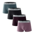 thumbnail image 3 of Bixock Boxer Briefs for Men,Men's Big and Tall Underwear Cotton Breathable Pius Size Solid Color Soft Stretch 4-Pack Briefs, 3 of 5