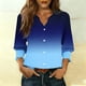 thumbnail image 2 of Camisas de Cuello de Tripulación de Manga Corta para las Mujeres, Cardigan con Cuello en V con Mangas 3/4, 2 of 7