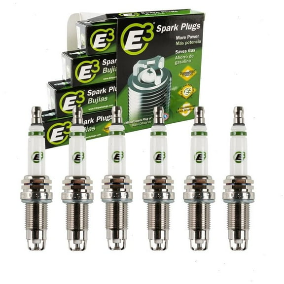 6 pc E3 Spark Plugs compatible with Jeep Wrangler 4.0L 4.2L L6 1987-2006