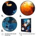 thumbnail image 3 of Designart "Morning Quack Blue and Orange Duck" Animals Framed Wall Art - Traditional Blue Duck Entryway Framed Wall Art, 3 of 6