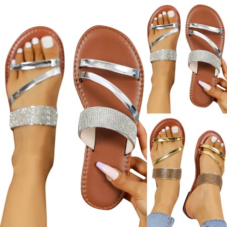 

Vedolay Slippers for Women Outdoor Summer Women Non-Slip Thick Cloud Slides Comfy Slippers Gray 7.5