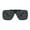 Gold Black, variant on Luxury Rimless Oversize Shield 90s Fashion Sunglasses Gold Navy
