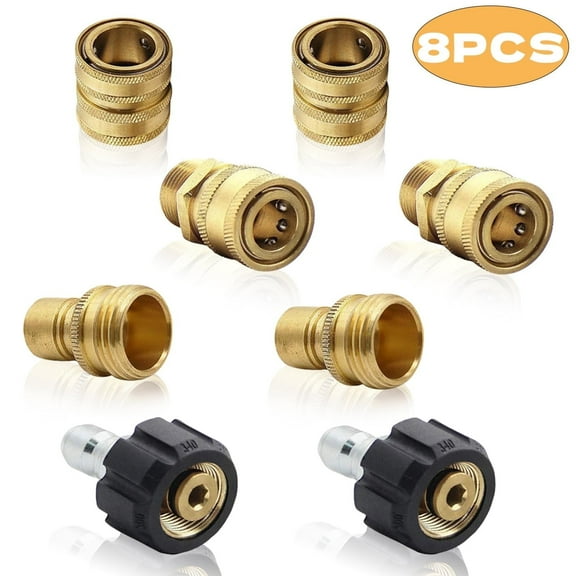 Kabuer Pressure Washer Adapter Set, M22 Swivel to 3/8'', Accessories for Power Washers Kit