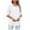 White, variant on Jalioing Women's Chiffon Shirts Half Sleeve Crew Neck Summer Fashion Blouses Casual Trendy Plain Tops
