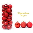 thumbnail image 7 of HUONA 24pcs Christmas Ball Set Christmas Balls Ornaments Shatterproof Christmas Hanging Balls for Xmas Tree Holiday Party Red, 7 of 7