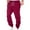 Red, variant on cocolona Men's Cargo Pants Elastic Waist Drawstring Joggers Sports Long Pants Casual Sweatpants
