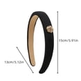 thumbnail image 2 of Padded Headbands for Women Fashion Flower Decor Head Bands Soft Fabric Hair Bands Black White Vintage Head Band, 2 of 4