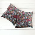 thumbnail image 6 of Ambesonne Colorful Throw Pillow Cover 2 Pack, Stained Glass Style Flower, 16", Multicolor, 6 of 7