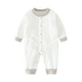 thumbnail image 1 of zyoiszvq Cotton Fall Onesies for Baby - Long Sleeve Graphic Lounge Rompers,3M-2T, Gray, 1 of 7