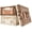 Warm Taupe / Coconut Milk, variant on Collapsible Storage Box, Foldable Crate Organizer Bin with Handle, Stackable Crates for Home Organization 4L 14L Capacity
