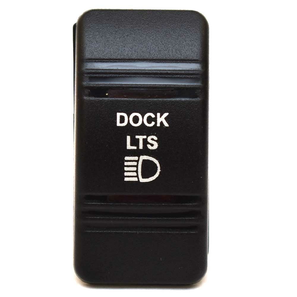 Boat On/Off Rocker Switch | Dock Lights 4-Spade 12V 24V - 10A 20A