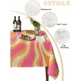 thumbnail image 3 of Pink Orange Tablecloth Rectangle Table Cloth 60x102, Waterproof Outdoor Table Cloth Covers Decorative Table Protector, Art Abstract Modern Geometric Washable Table Cover for Kitchen Dinning Party, 3 of 8