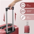 thumbnail image 4 of IVV 4-Piece Luggage Set in Retro Red – 16"/20"/24"/28", Lightweight Travel Suitcases Set with Aluminum Alloy Handles and Spinner Wheels, Ideal for Short & Long Trips, 4 of 9