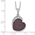 thumbnail image 3 of Primal Silver Sterling Silver Pink Druzy Quartz and Diamond Necklace by Versil, 3 of 3