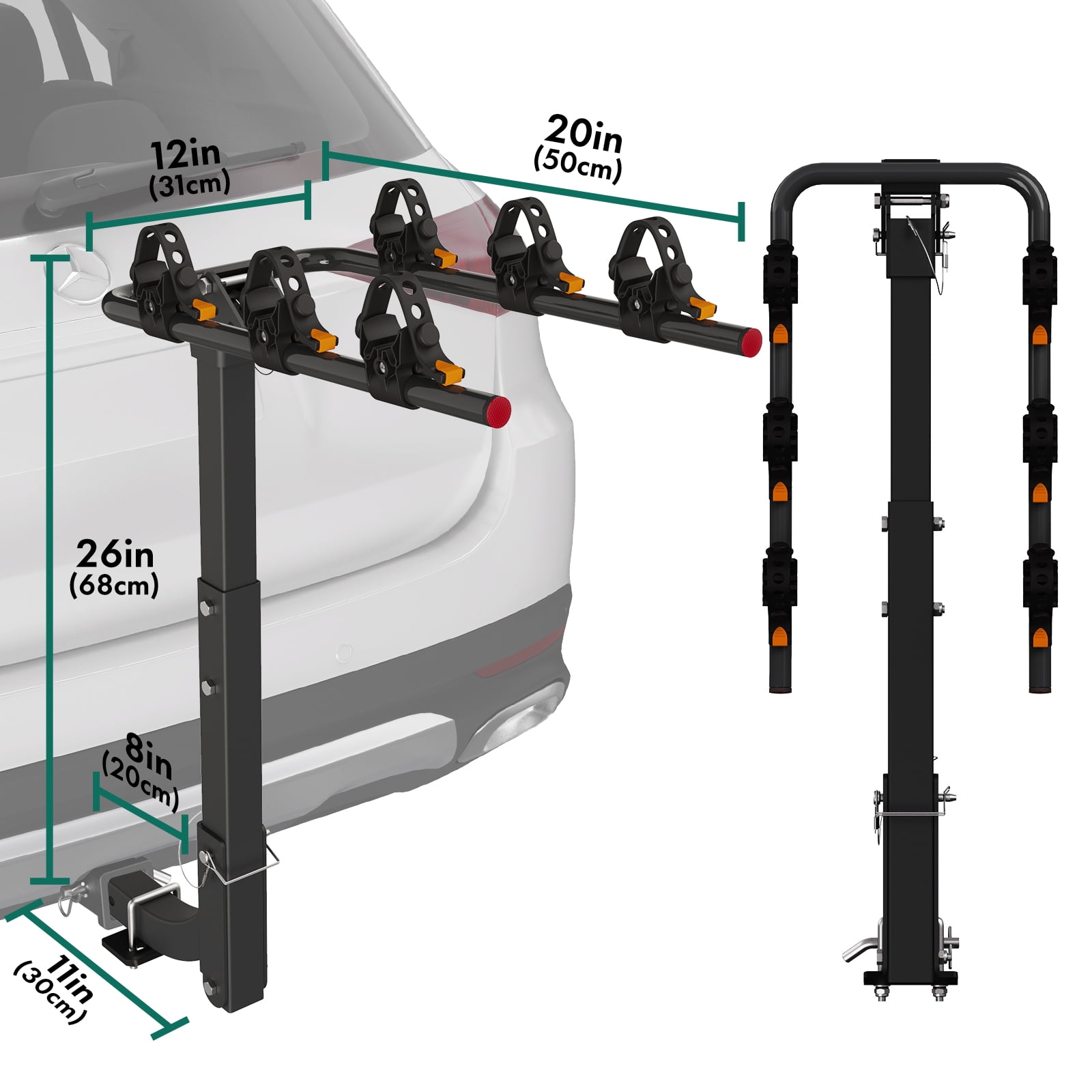 IKURAM 3 Bike Rack for Car Bicycle Carrier Compatible with 2