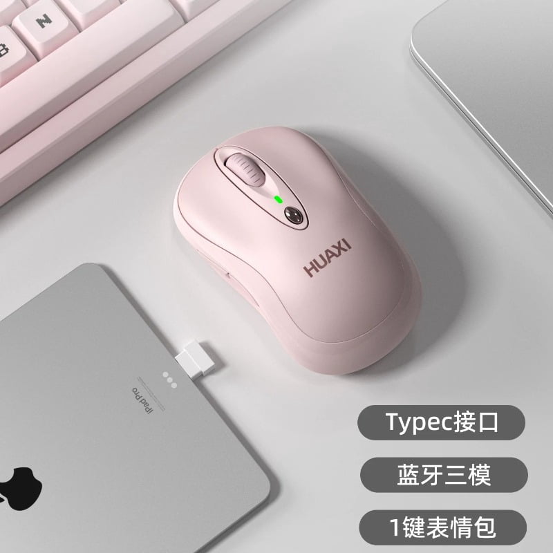 Bluetooth Wireless Mouse with Type-C Charging, Silent Rechargeable Mouse for MacBook IPad Laptop