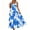 1-Sky blue, variant on Spaghetti Strap Womens Floral Print Maxi Dresses Casual Sleeveless Ruffle Flowy Tiered Dress