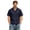 AT25_Navy, variant on Mens Button Down Shirt Short Sleeve Work Casual Solid Color Button Up Shirts with Pockets Sky Blue 4XL
