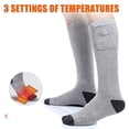 thumbnail image 2 of Heated Socks for Men Women, Electric Socks with 7.4V 2200mAh Rechargeable Battery Foot Warmers for Winter Sports Snow Ski Hunting Camping Hiking Riding (Grey, M)$$Sport & Recreation Other, 2 of 11