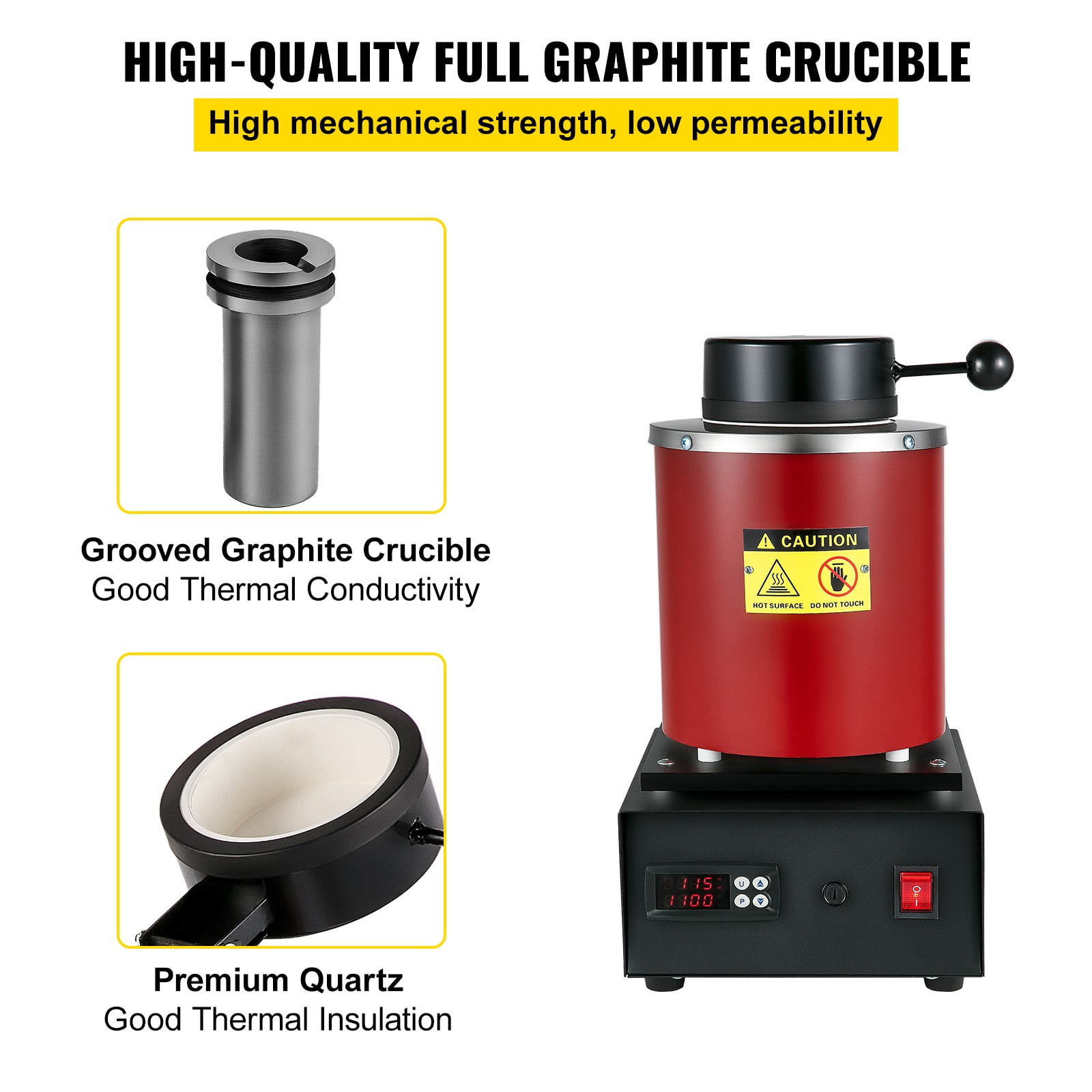 BENTISM Electric Gold Melting Furnace W/ 1KG & 3KG Graphite Crucible & Ingot Mold Sansujyuku sansujyuku.com