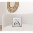 thumbnail image 6 of 17" X 17" Light Pink Checkered Easter Bunny on Bicycle Throw Pillow, 6 of 6
