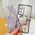 thumbnail image 3 of for Samsung Galaxy S24 Plus Case,Compatible with MagSafe Cheetah Print Plating Camera Protection Clear Phone Case,  Glitter Leopard for Women Girls Case 6.6"-Purple, 3 of 14