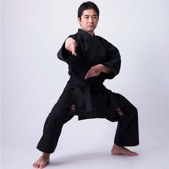 Tokaido Karate Kata Uniform (Black) - KONGO SAB (#3.5 up to 5'1")