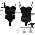 thumbnail image 4 of Backless Body Shaper For Women Push Up Bra Low Back Thong Bodysuit, 4 of 5