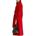 thumbnail image 3 of LUXUR Ladies Long Sleeve Wool Pea Coat Warm Work Overcoats Red 2XL, 3 of 3
