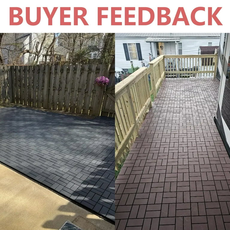 44 Pack Waterproof Interlocking Deck Tiles, 12