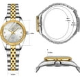 thumbnail image 4 of Bomieux Watches for Woman Classic Quartz Analog Wrist Watch with  Stainless Steel Strap Waterproof Wristwatch Christmas Gift for Woman, 4 of 9