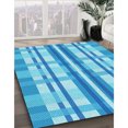 thumbnail image 3 of Ahgly Tapis Rond Lavable en Machine Intérieur Transitionnel Bleu Ciel Profond, 3 Pieds Rond, 3 of 7