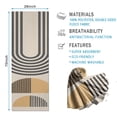 thumbnail image 2 of Brown Boho Geometric Pattern Hot Yoga Mat Towel Non Slip for Hot Yoga - Quick-Drying Yoga Mat Cover with 4 Corner Pockets with Travel Bag - Hot Yoga Towel Non Slip 74"x26", 2 of 6