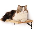 thumbnail image 1 of Floating Wall Shelf with Cat Scratching Mat Thick Solid Rubber Wood Hanging Shelves x CM., 1 of 6