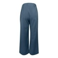 thumbnail image 3 of SELONE Palazzo Pants for Women High Waist High Rise Baggy Wide Leg Casual Long Pant Solid Color High-waist Loose Pants for Everyday Wear Running Errands Going to Work Casual Event Blue XL, 3 of 4