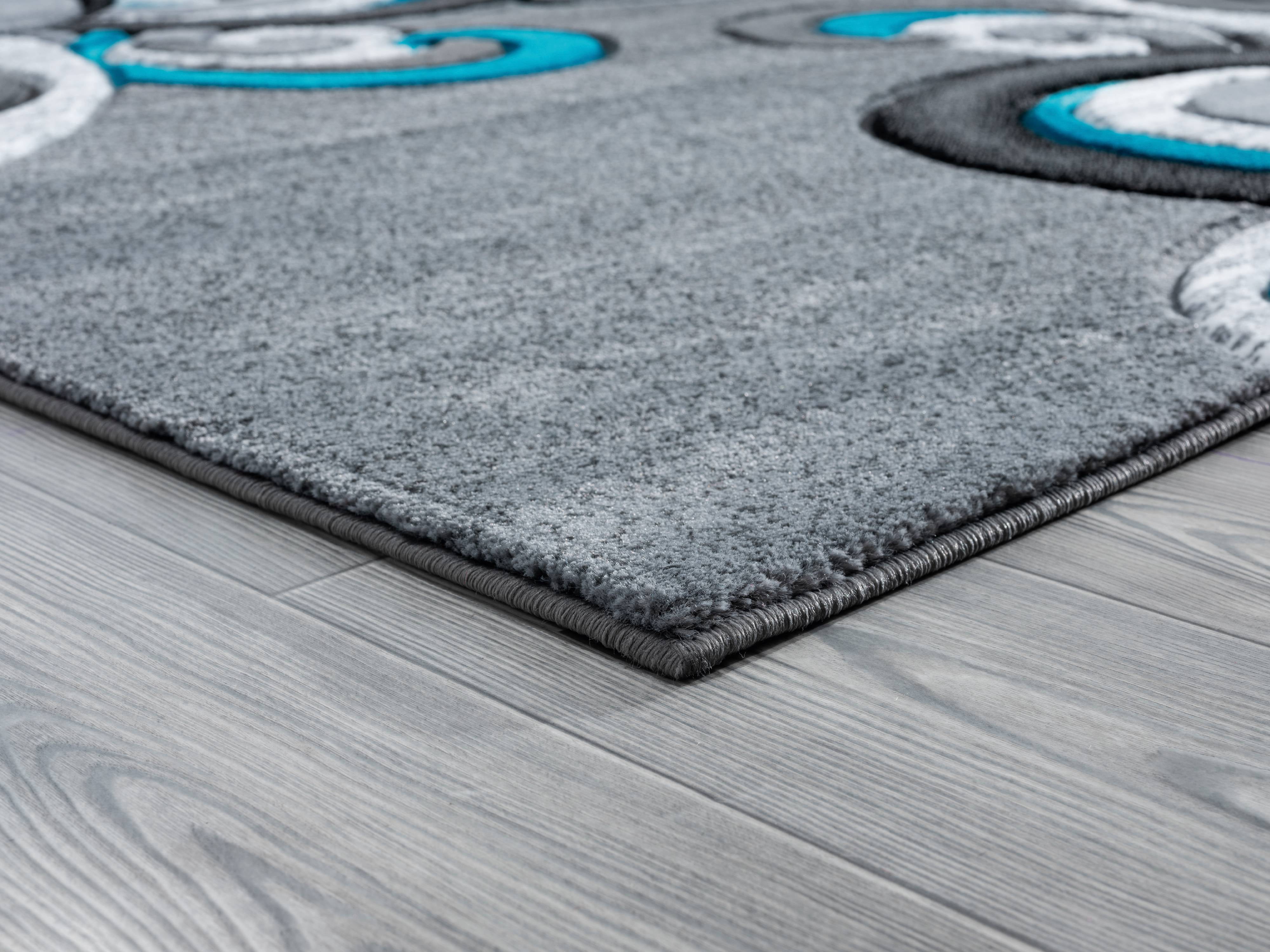 United Weavers Drachma Dahlia Modern Paisley Accent Rug, Turquoise, 2'7" x 4'2"
