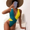 thumbnail image 2 of Sngxgn Women Swimsuit Tummy Control Bathing Suits(Yellow,L), 2 of 8