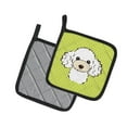 thumbnail image 2 of Carolines Treasures BB1319PTHD Checkerboard Lime Green White Poodle Pair of Pot Holders  7.5HX7.5W multicolor, 2 of 3