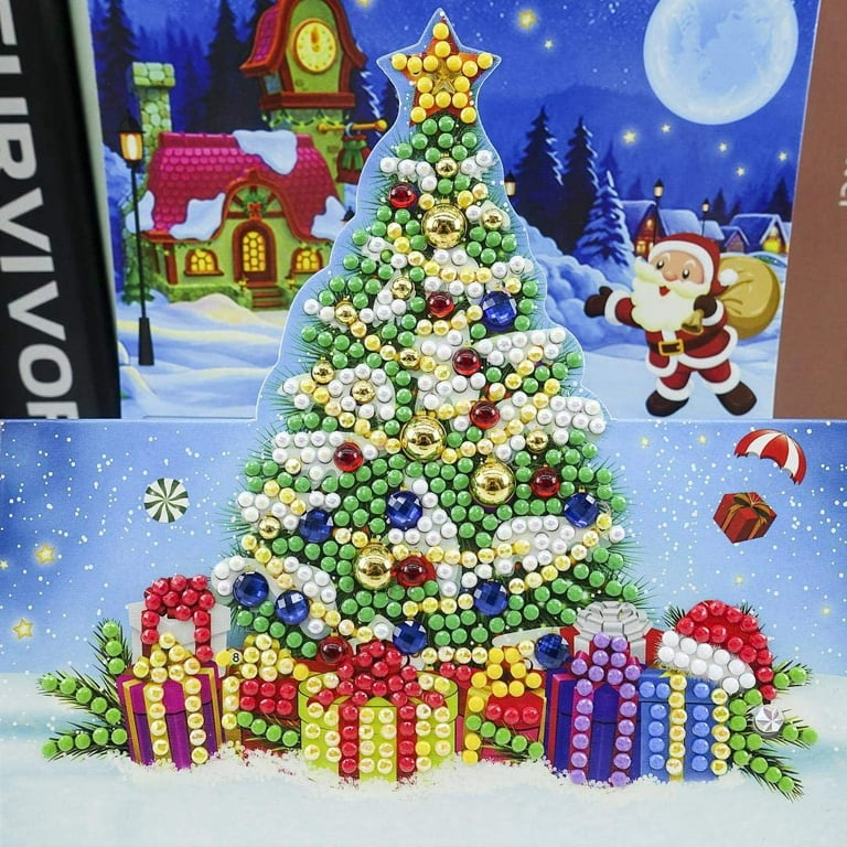 Mega Value Christmas Cards 3 - 8x Pack Diamond Painting Christmas