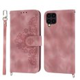 thumbnail image 3 of Mantto Wallet Crossbody Case for Samsung A22 4G, Magnetic Flip Embossed Shoulder Strap & Short Hand Strap Wallet Card Slot PU Leather Case with Kickstand for Samsung Galaxy A22 4G, Pink, 3 of 16